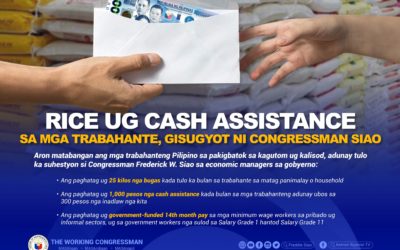 Ranking lawmaker calls for rice and wage subsidies to help workers fight hunger and poverty